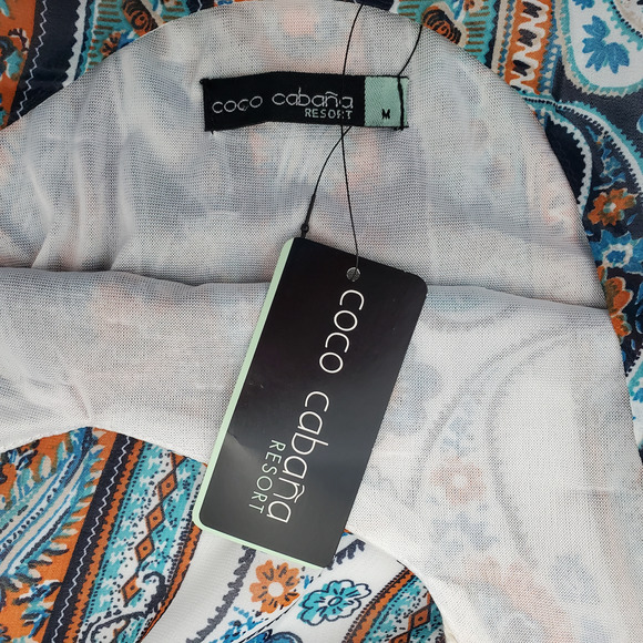 NEW COCO CABANA RESORT WOMEN’S SIZE MEDIUM SLEEVELESS PAISLEY SUMMER DRESS - Picture 7 of 7